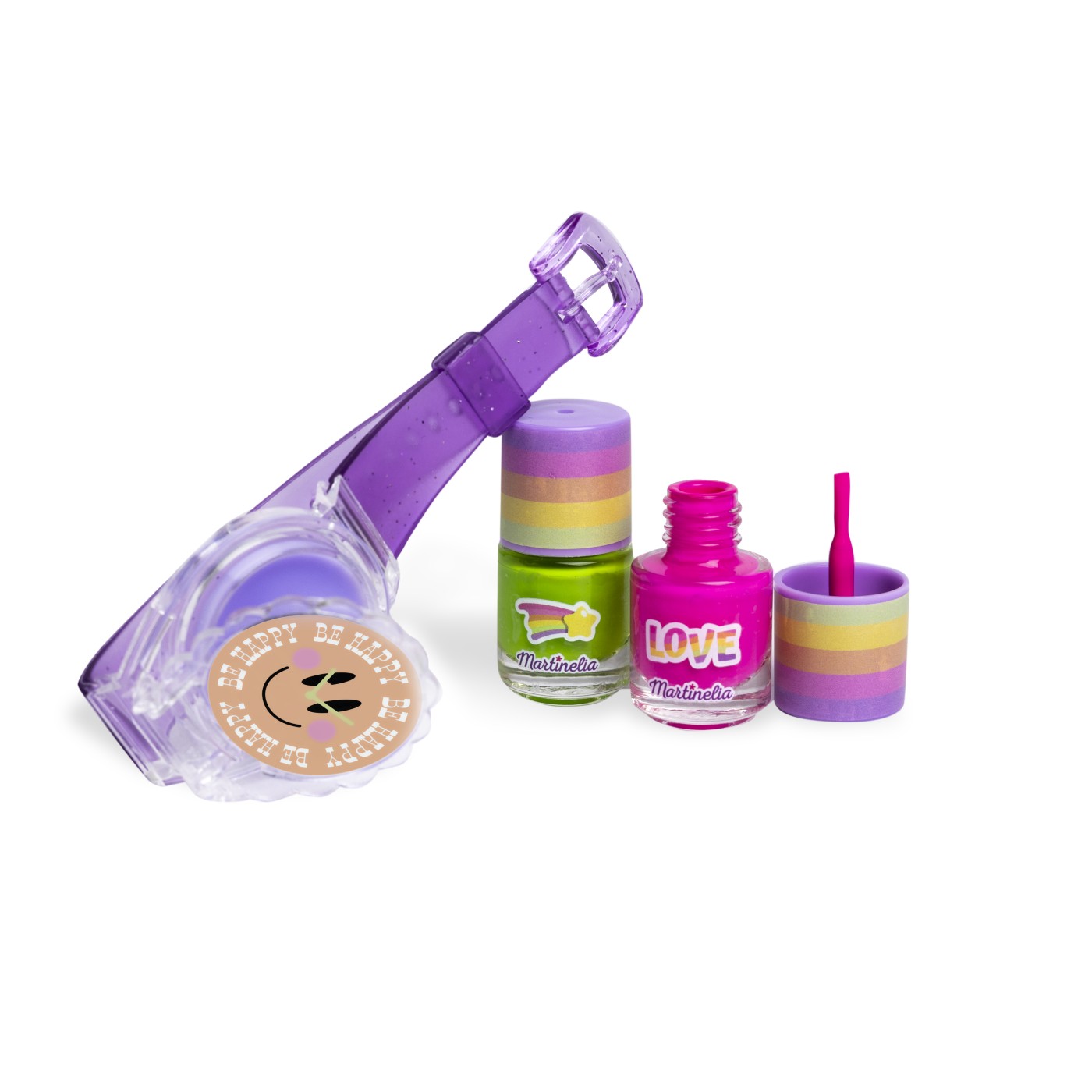 Set Martinelia cu ceas si 2 lacuri de unghii pentru fetite, Super Girl