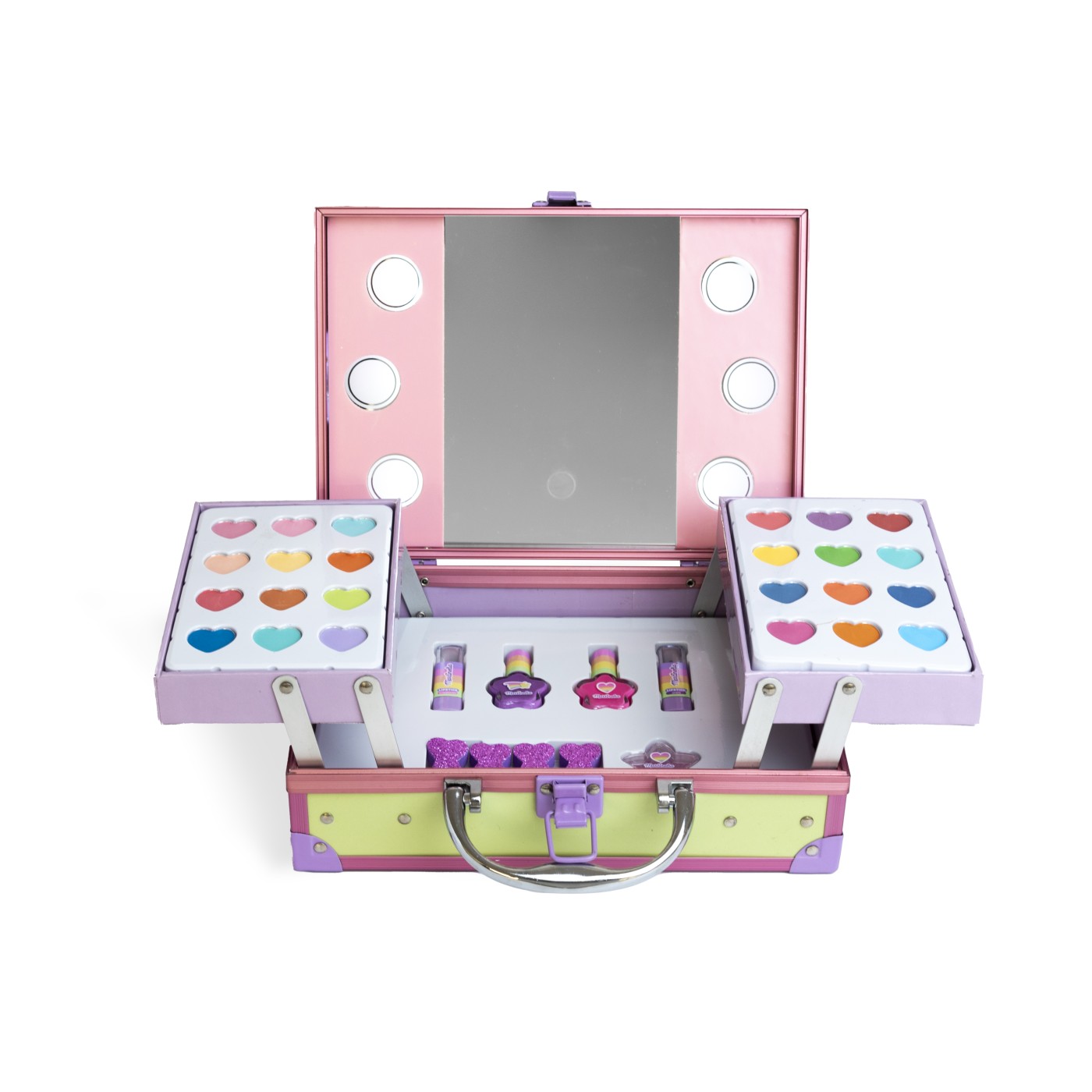 Trusă de machiaj Martinelia Supergirl cu oglindă LED pentru copii