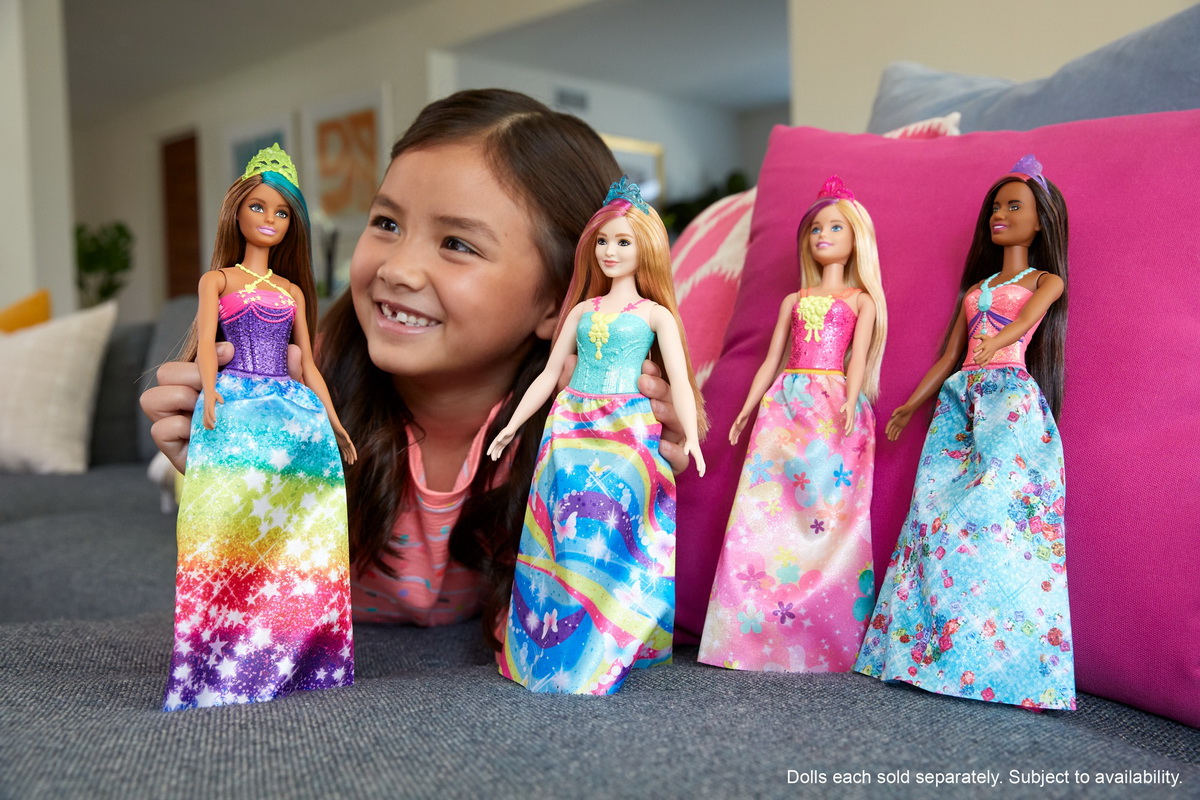 BARBIE PAPUSA PRINTESA DREAMTOPIA CU CORONITA ALBASTRA