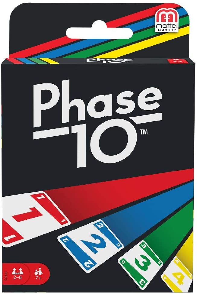 Joc de cărți Phase 10 Mattel, 108 cărți, strategie și distracție 7+