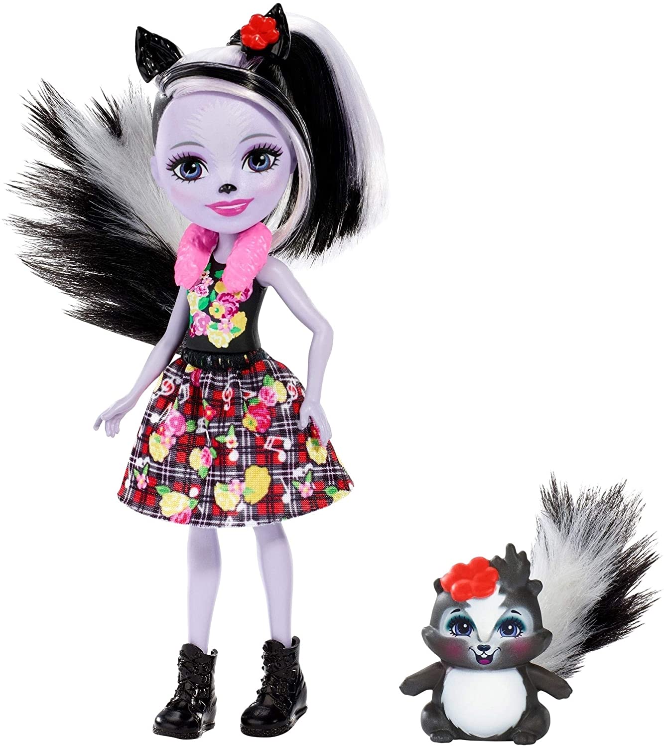 Papusa Enchantimals Sage Skunk cu animalutul Caper, Mattel