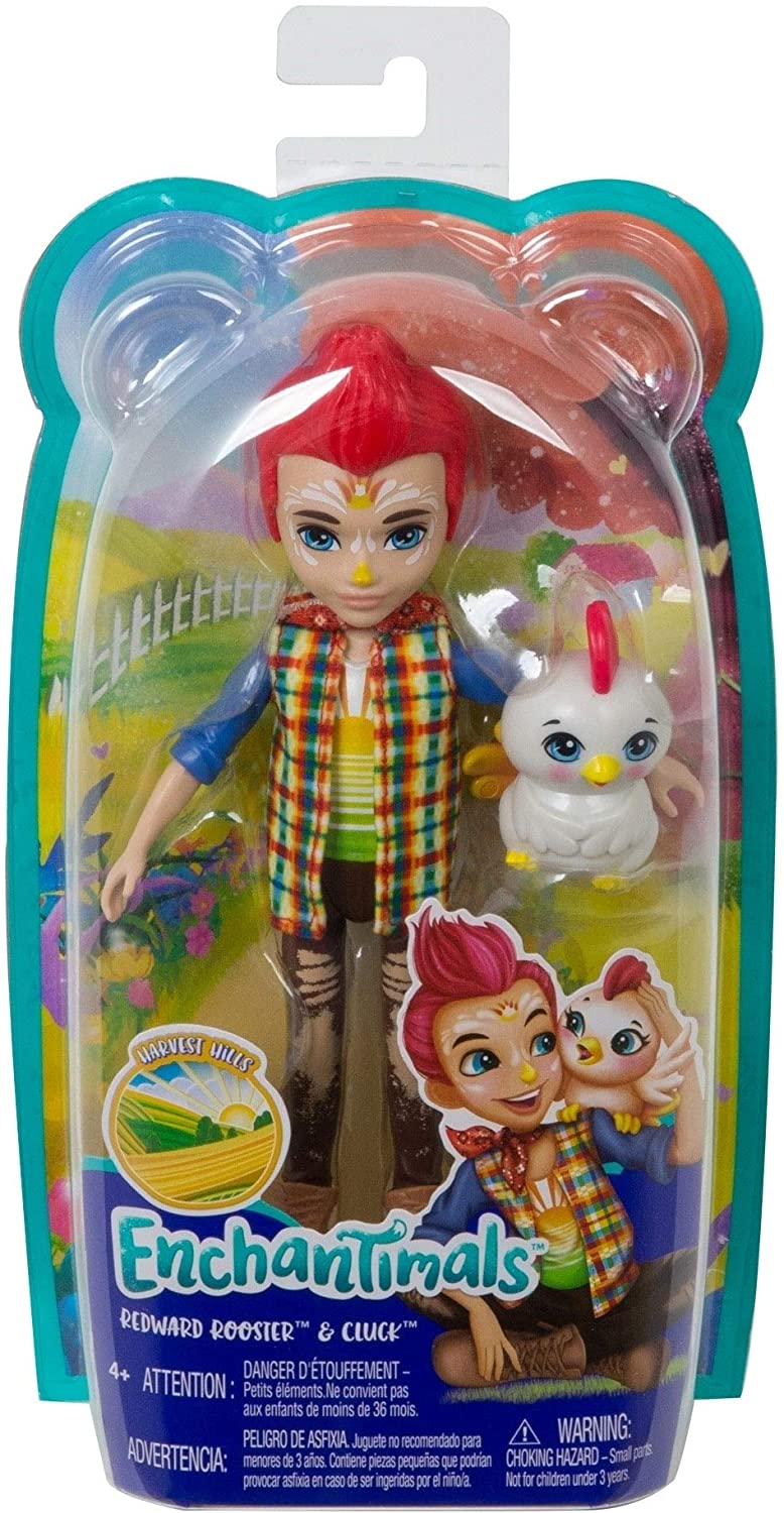 Papusa Enchantimals Redward Rooster cu figurina Cluck, Mattel