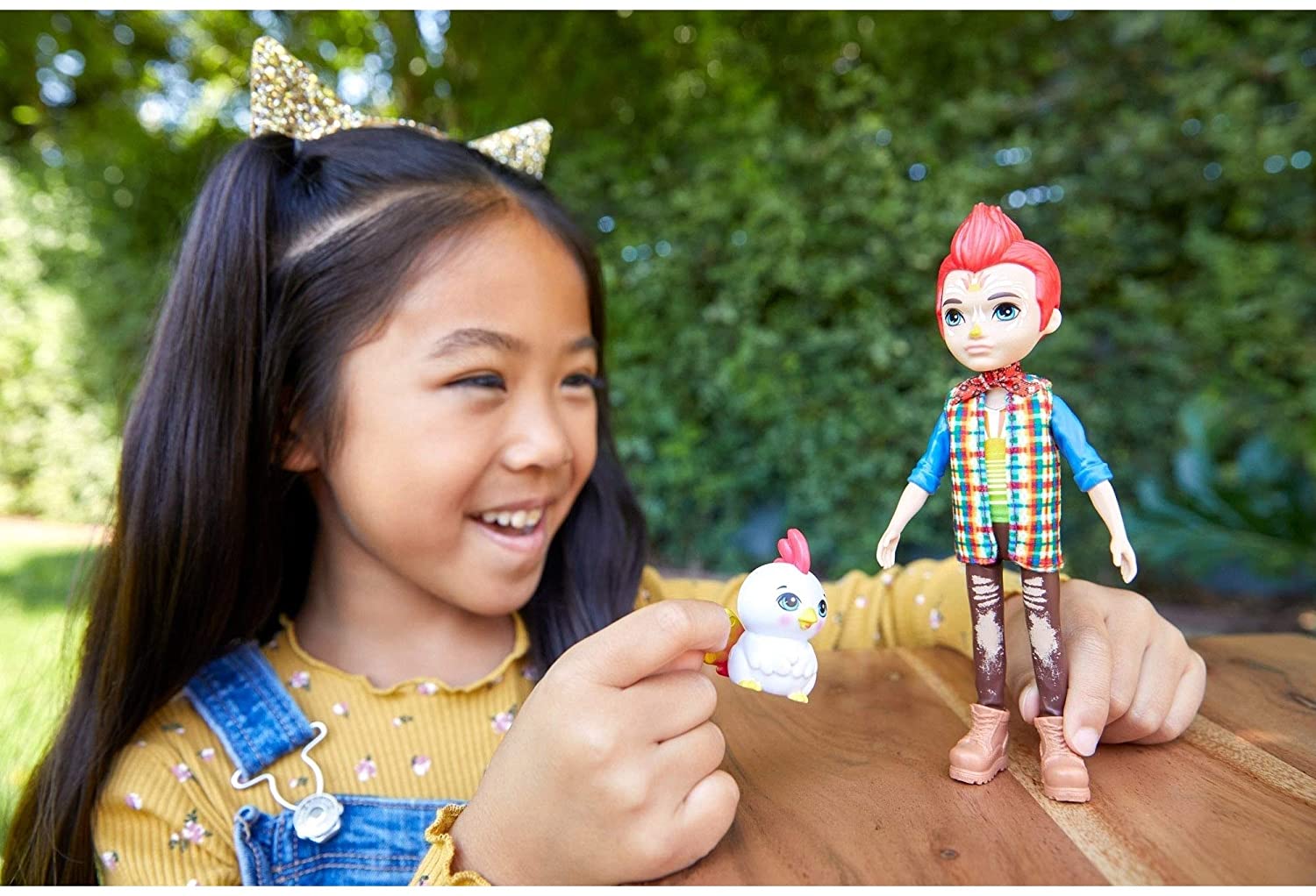 Papusa Enchantimals Redward Rooster cu figurina Cluck, Mattel