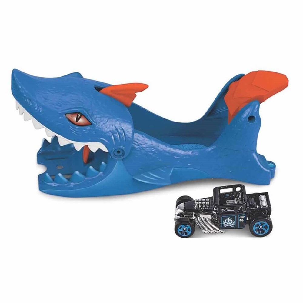 Hot Wheels City Shark Lansator cu masina inclusa, jucarie 4+ ani