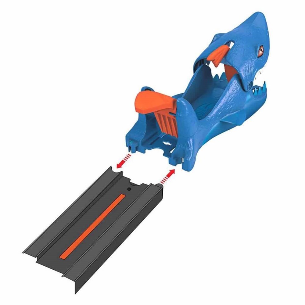 Hot Wheels City Shark Lansator cu masina inclusa, jucarie 4+ ani