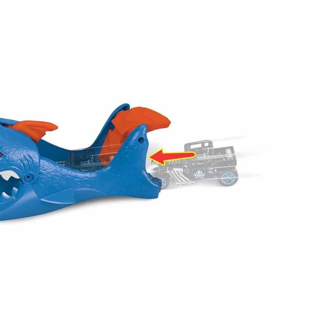 Hot Wheels City Shark Lansator cu masina inclusa, jucarie 4+ ani