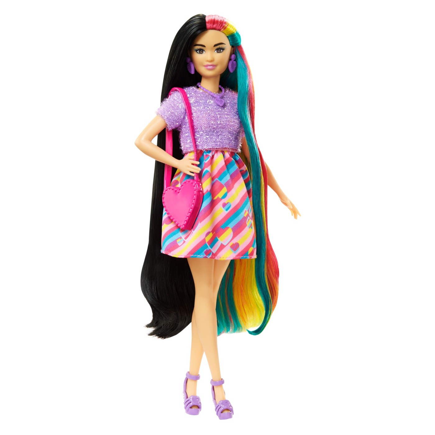Papusa Barbie Totally Hair bruneta cu par lung si accesorii
