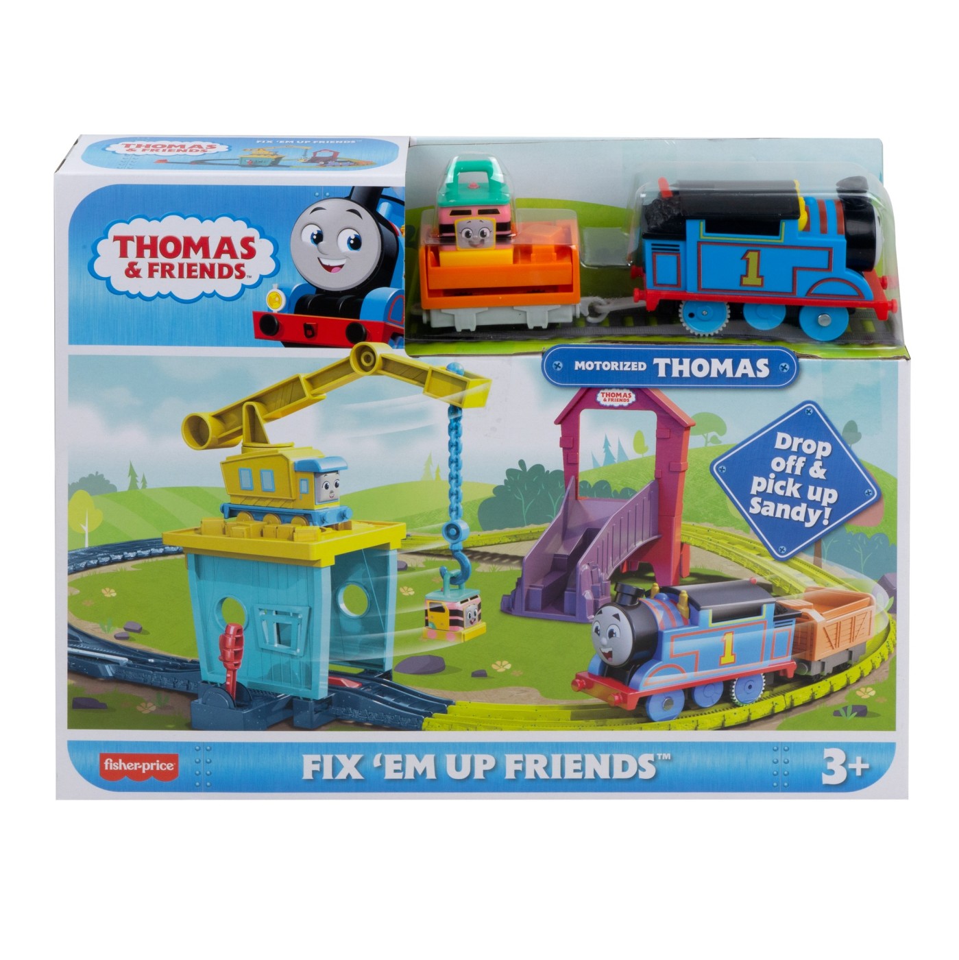 Set de joaca motorizat Thomas cu Carly si Sandy, 3+ ani
