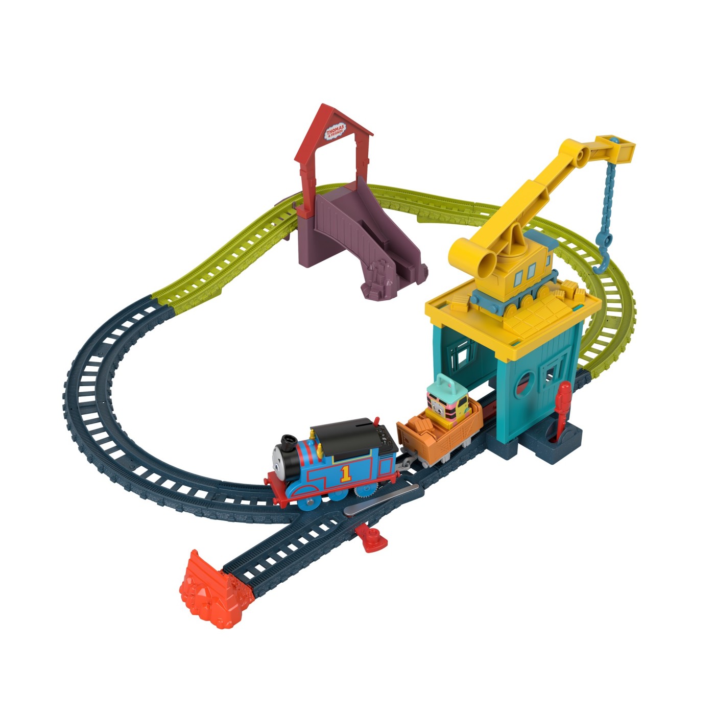 Set de joaca motorizat Thomas cu Carly si Sandy, 3+ ani