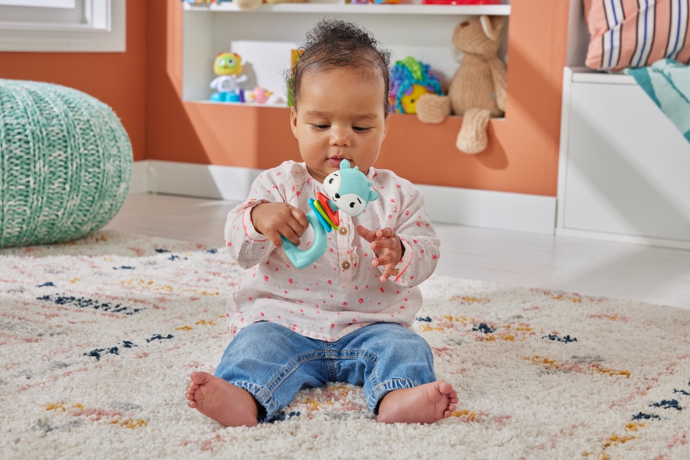 Jucărie zornăitoare Fisher-Price Cerb pentru bebeluși 3 luni+