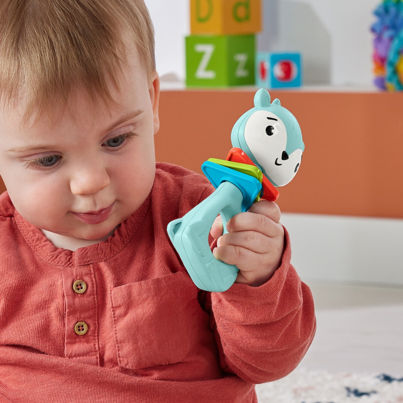 Jucărie zornăitoare Fisher-Price Cerb pentru bebeluși 3 luni+