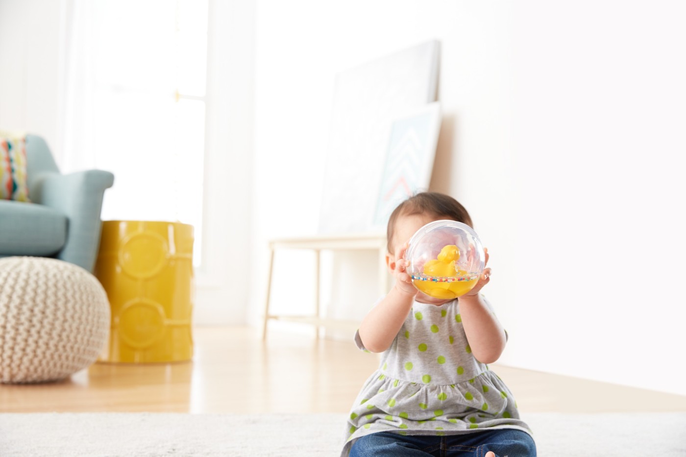 Minge transparentă cu rățușcă plutitoare Fisher-Price pentru bebeluși