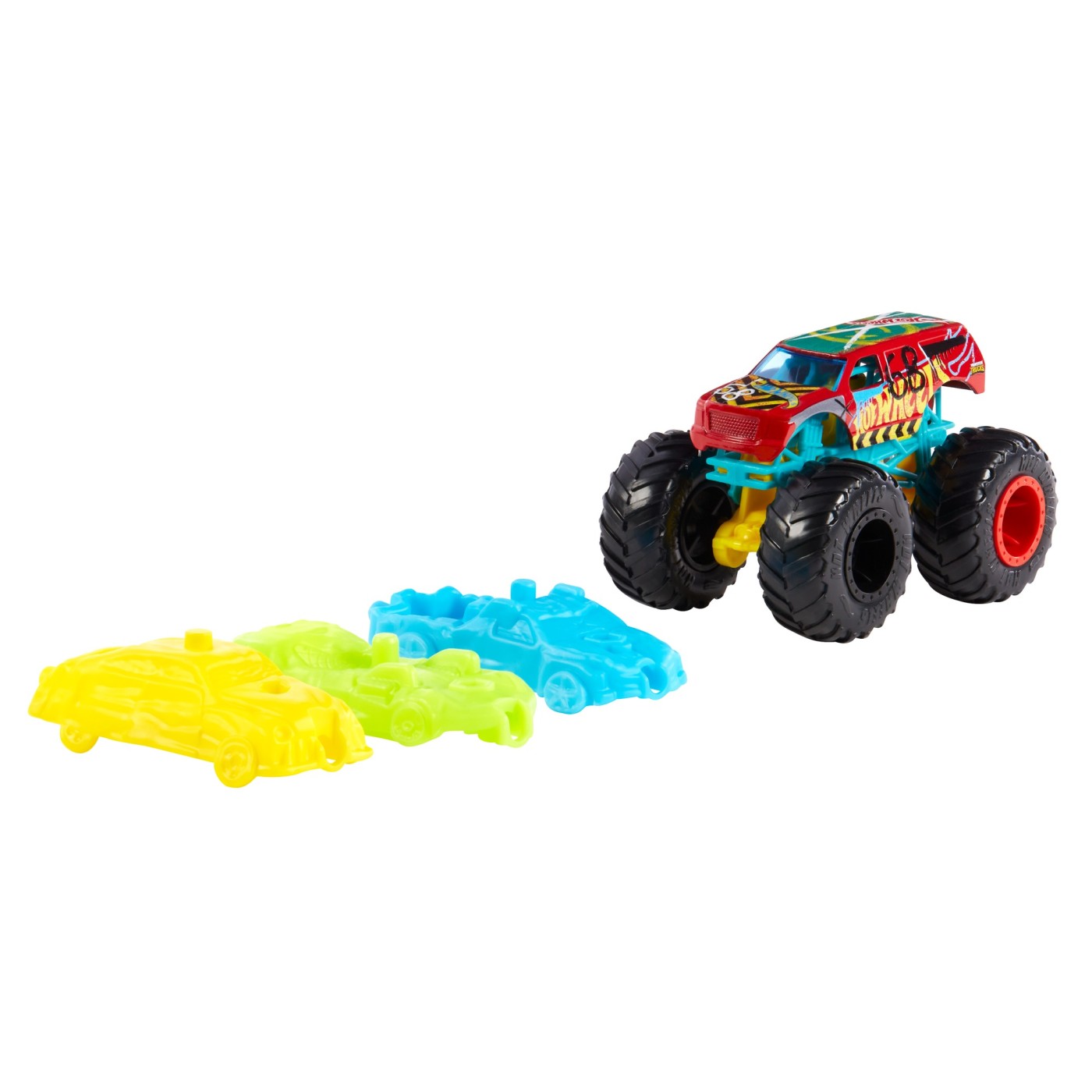 HOT WHEELS MONSTER TRUCKS SET BLAST STATION