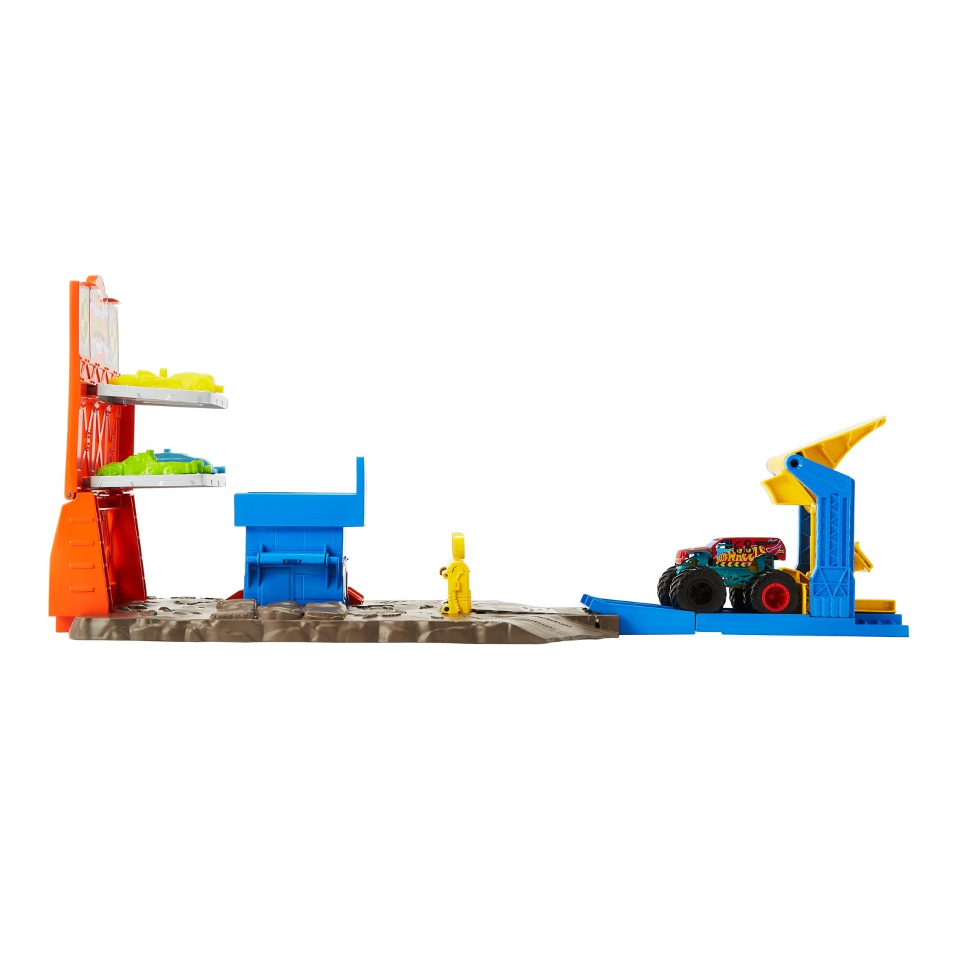HOT WHEELS MONSTER TRUCKS SET BLAST STATION
