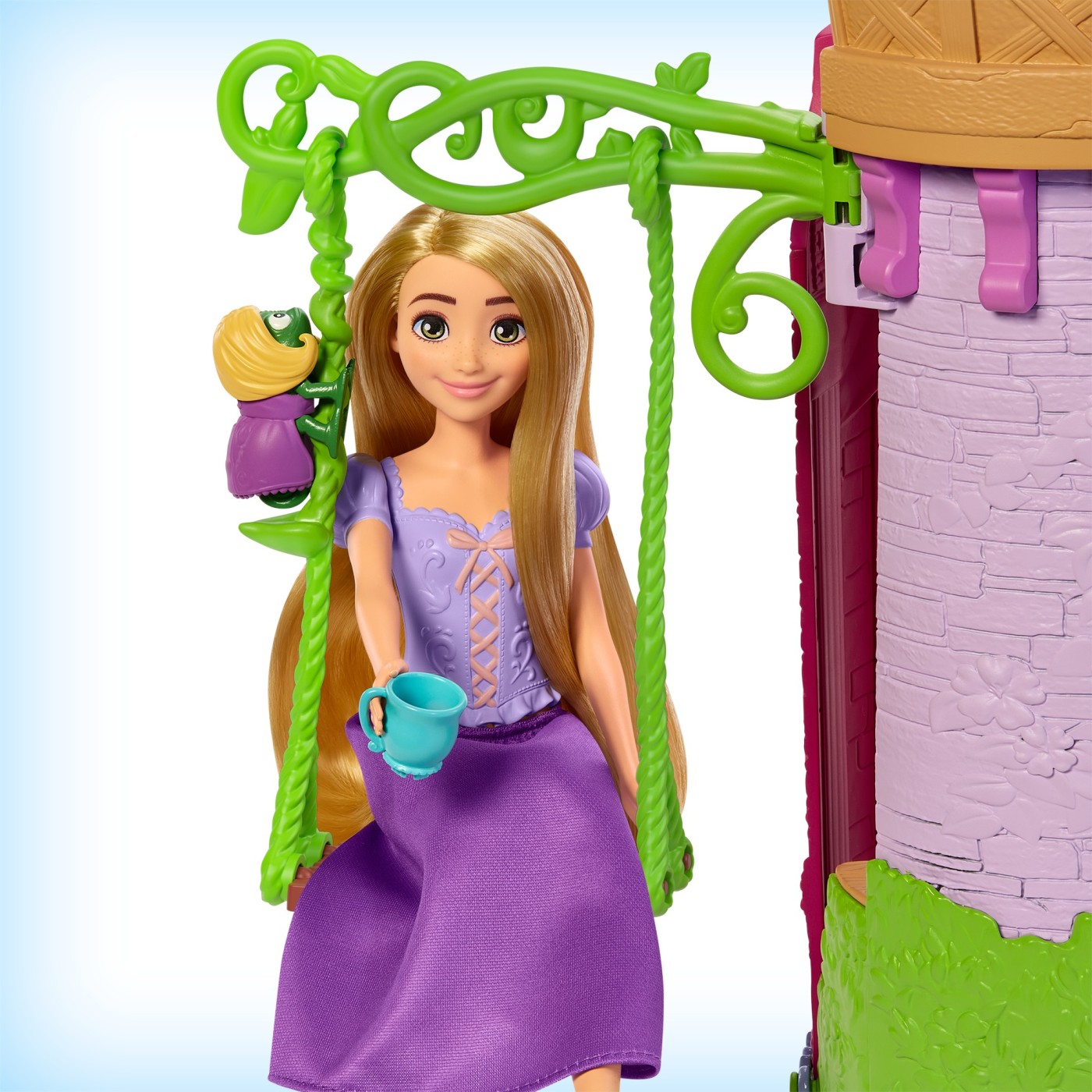 Papusa Disney Princess Rapunzel pictorita cu accesorii creative