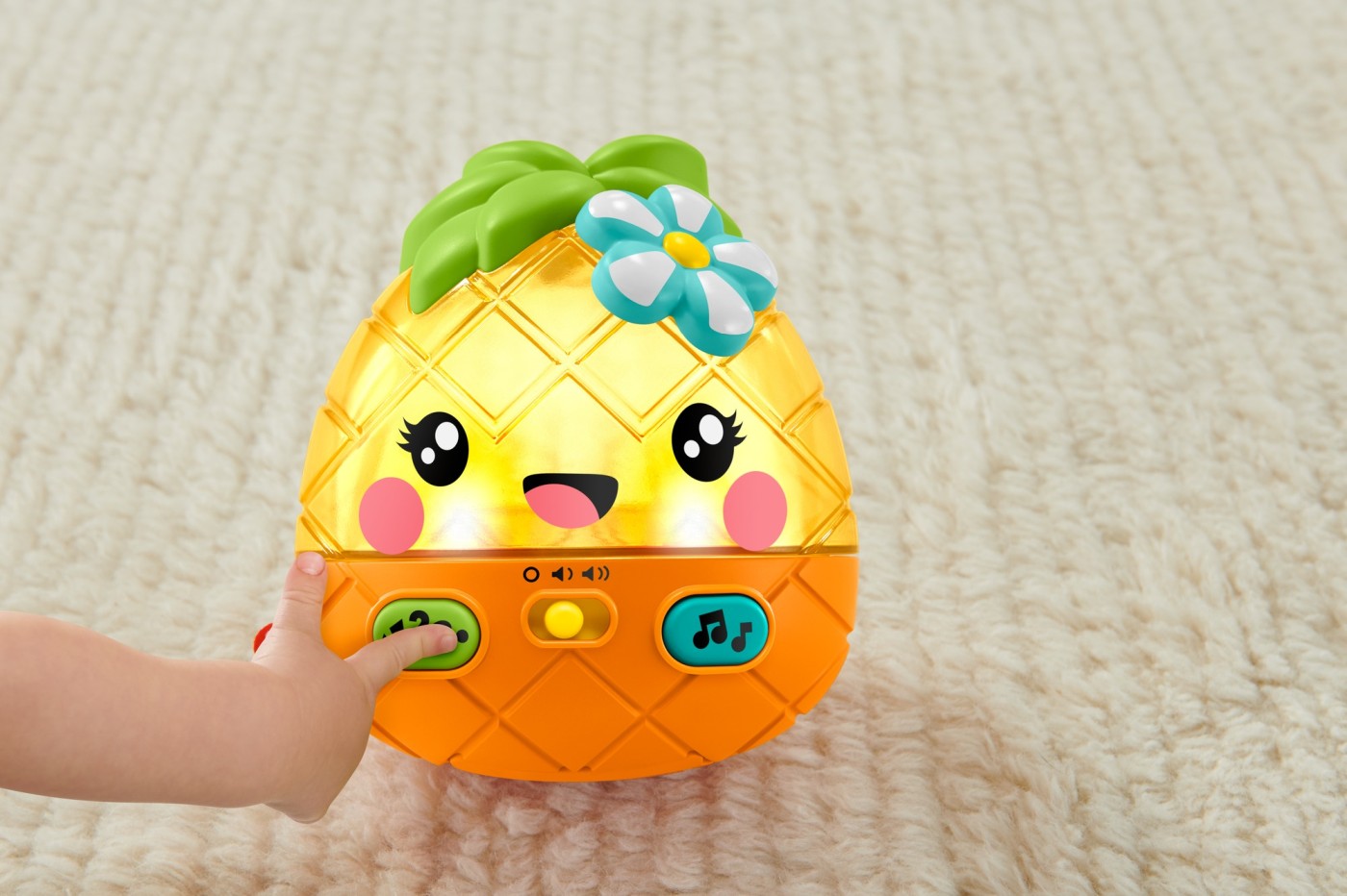 Jucarie interactiva Fisher-Price ananas cu sunete, lumini si sortare