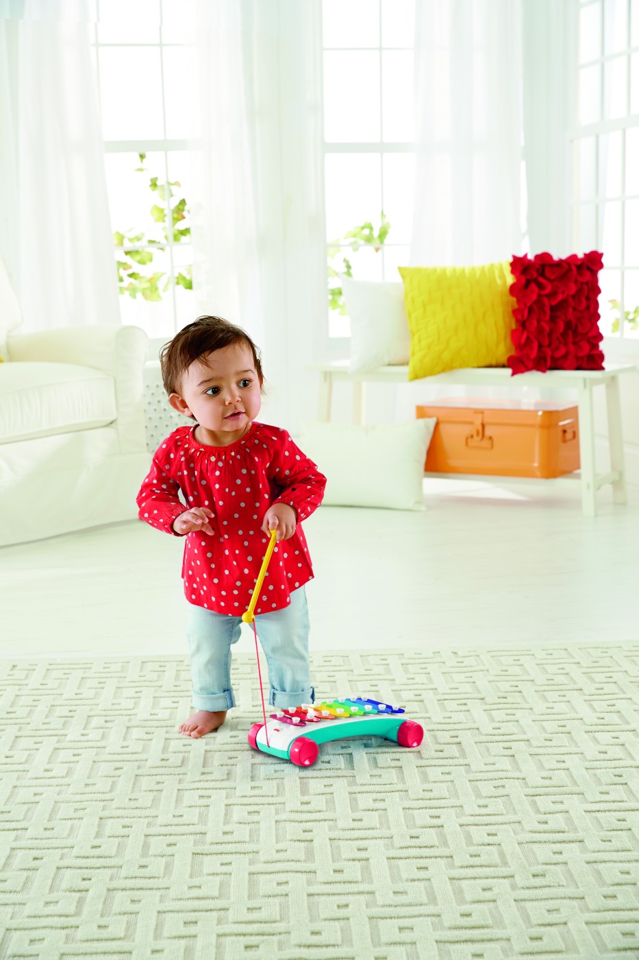 Xilofon Fisher-Price pentru copii, multicolor, 8 note muzicale