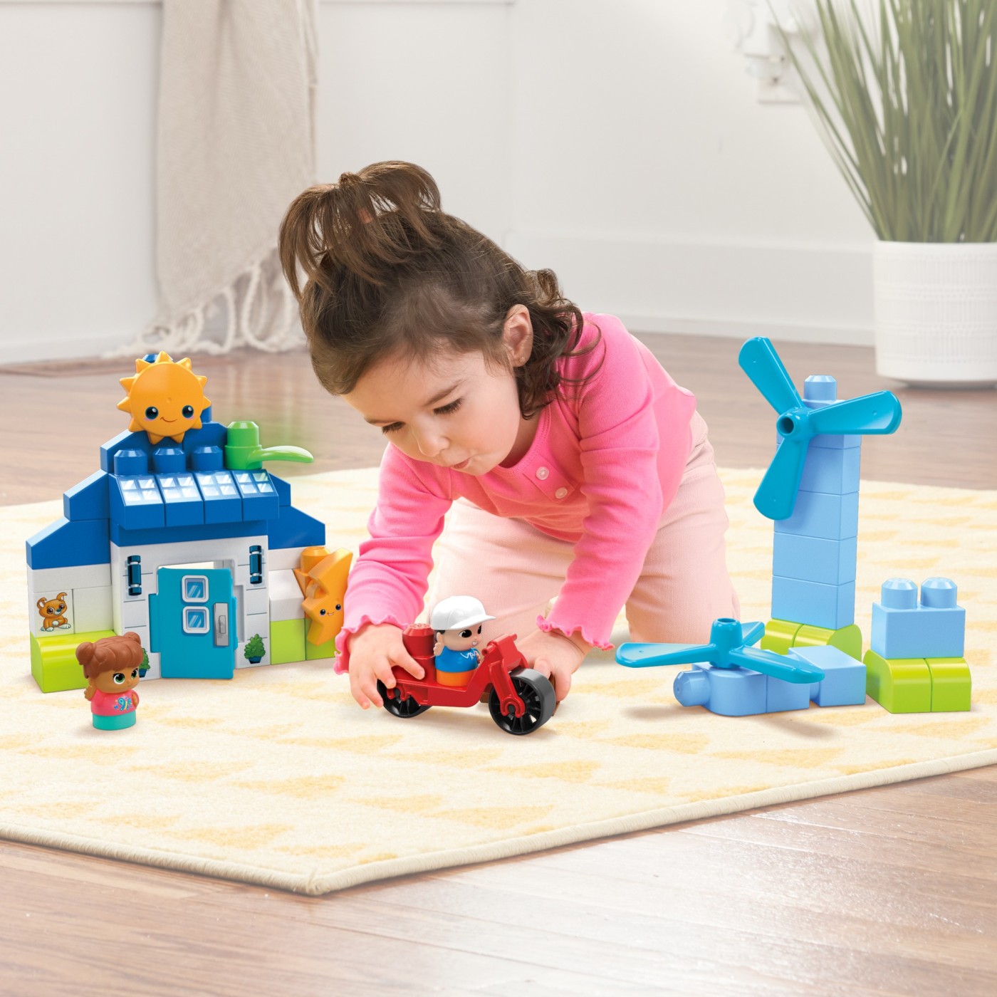 Set construcție Mega Bloks Green Town Casa Eco, 92 piese, 1+ ani