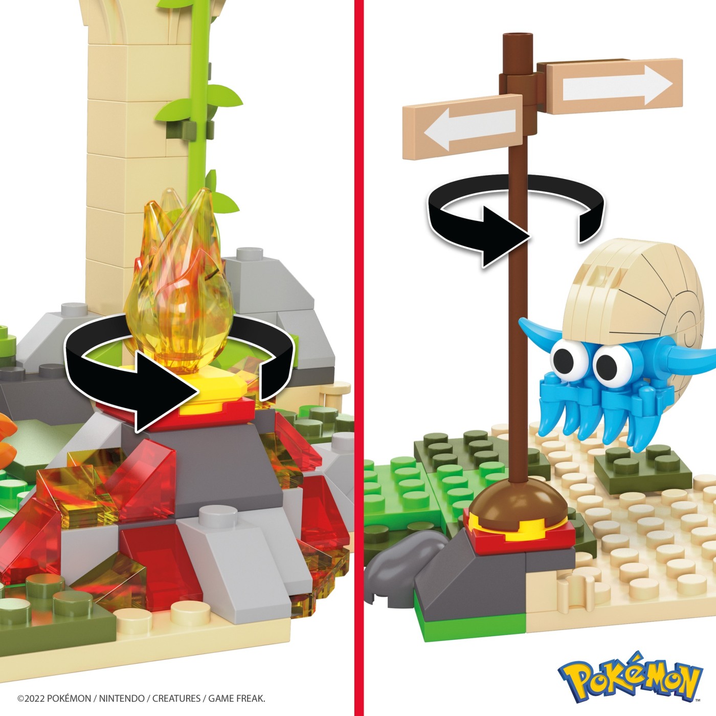 Set construcție Pokémon Mega Construx Ruinele Junglei, 464 piese