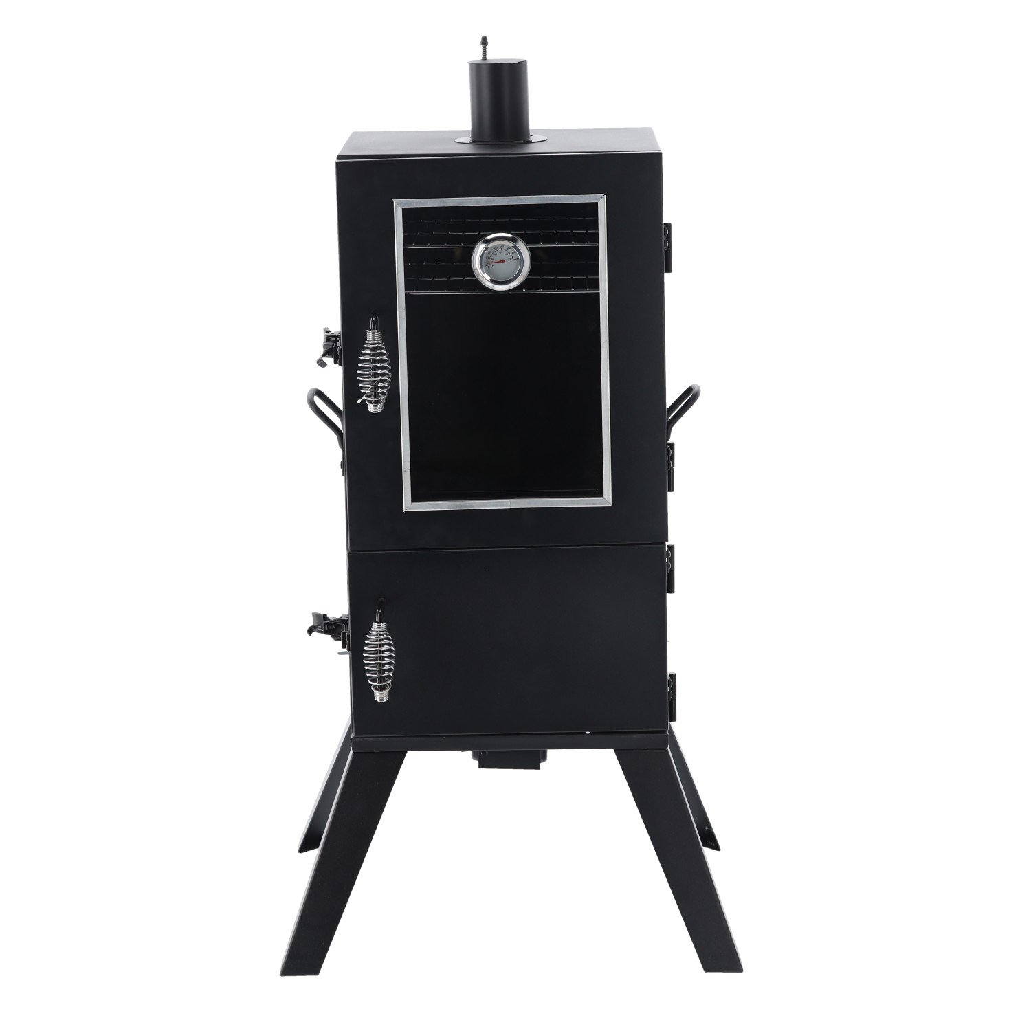 Afumatoare pentru gradina cu termometru si 3 gratare, 60x55x103 cm, negru Household NewTrend