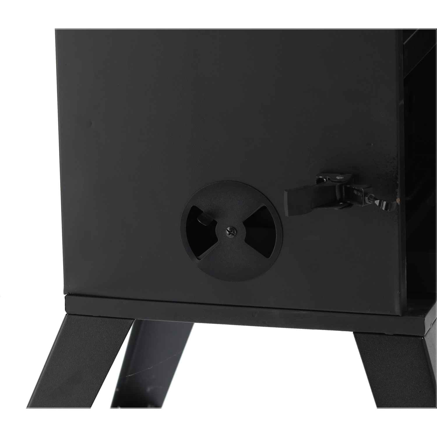 Afumatoare pentru gradina cu termometru si 3 gratare, 60x55x103 cm, negru Household NewTrend