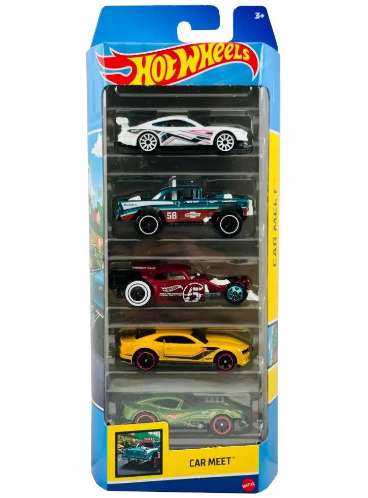Set 5 masinute Hot Wheels Car Meet, multicolor, 3+ ani