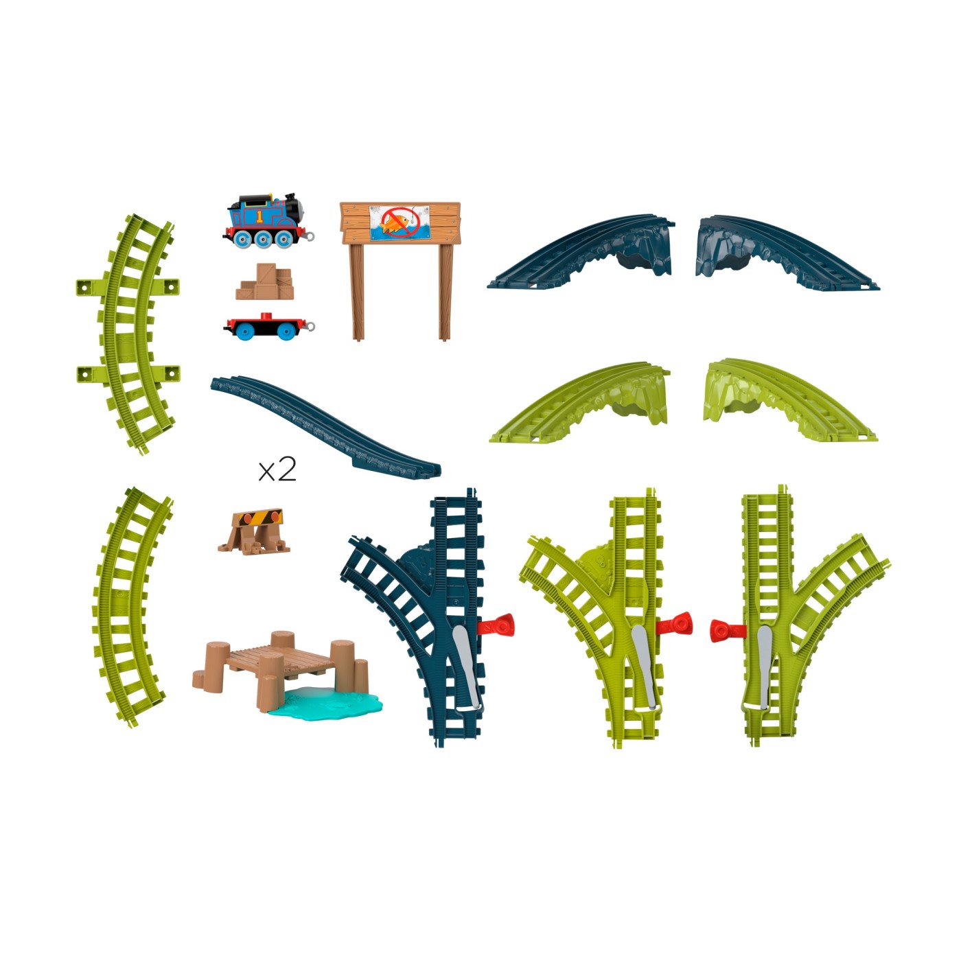 Set de joaca Thomas & Friends cu locomotiva metalica si accesorii