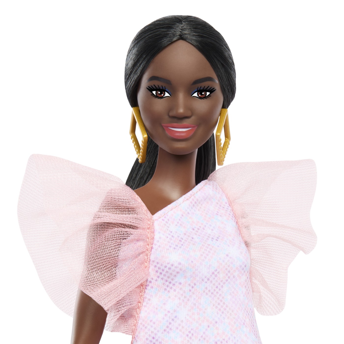 PAPUSA BARBIE FASHIONISTA AFRO-AMERICANA CU ROCHIE PEACH