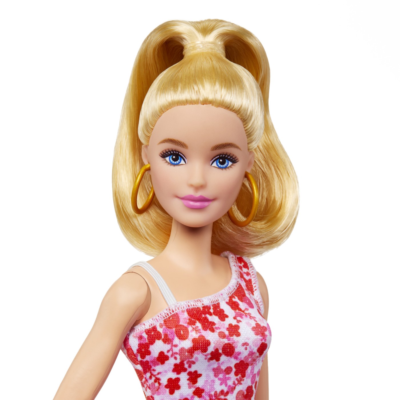 PAPUSA BARBIE FASHIONISTA BLONDA CU PARUL PRINS IN COADA