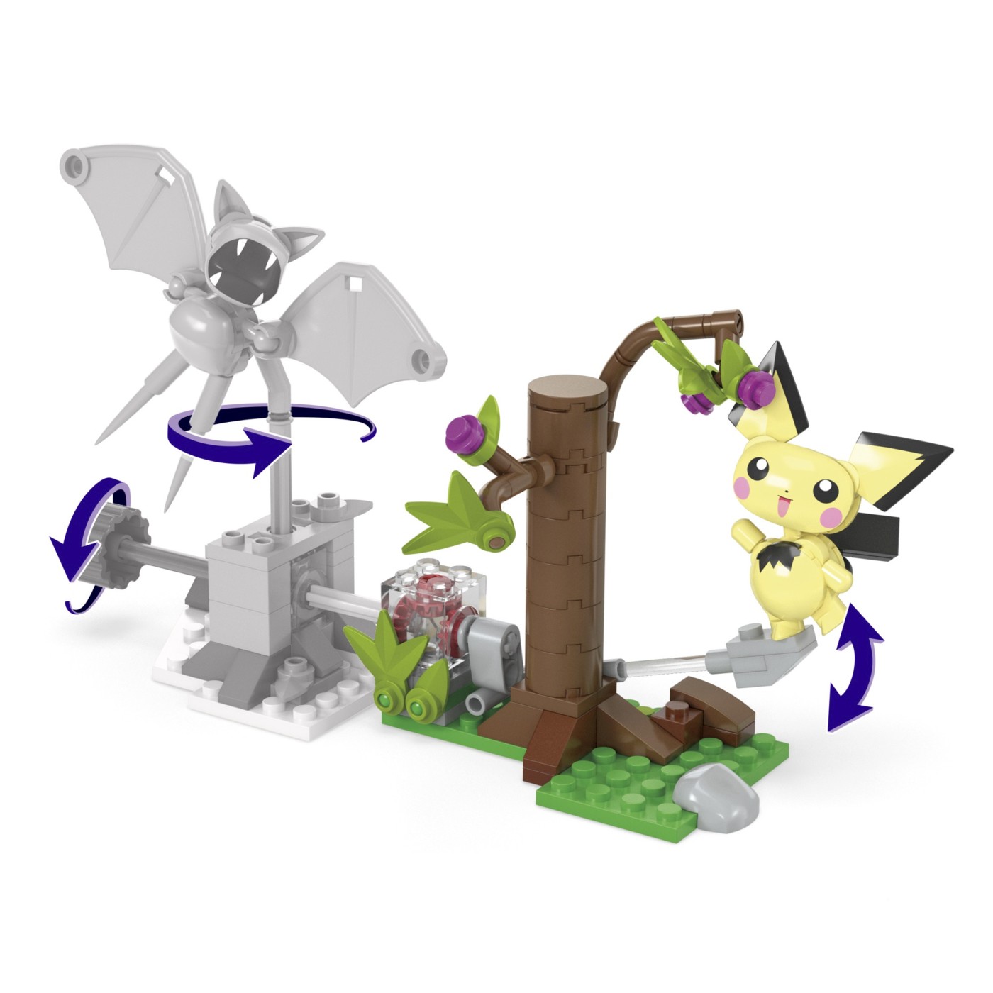 Set de construcție MEGA Pokémon Pichu în pădure, 84 piese