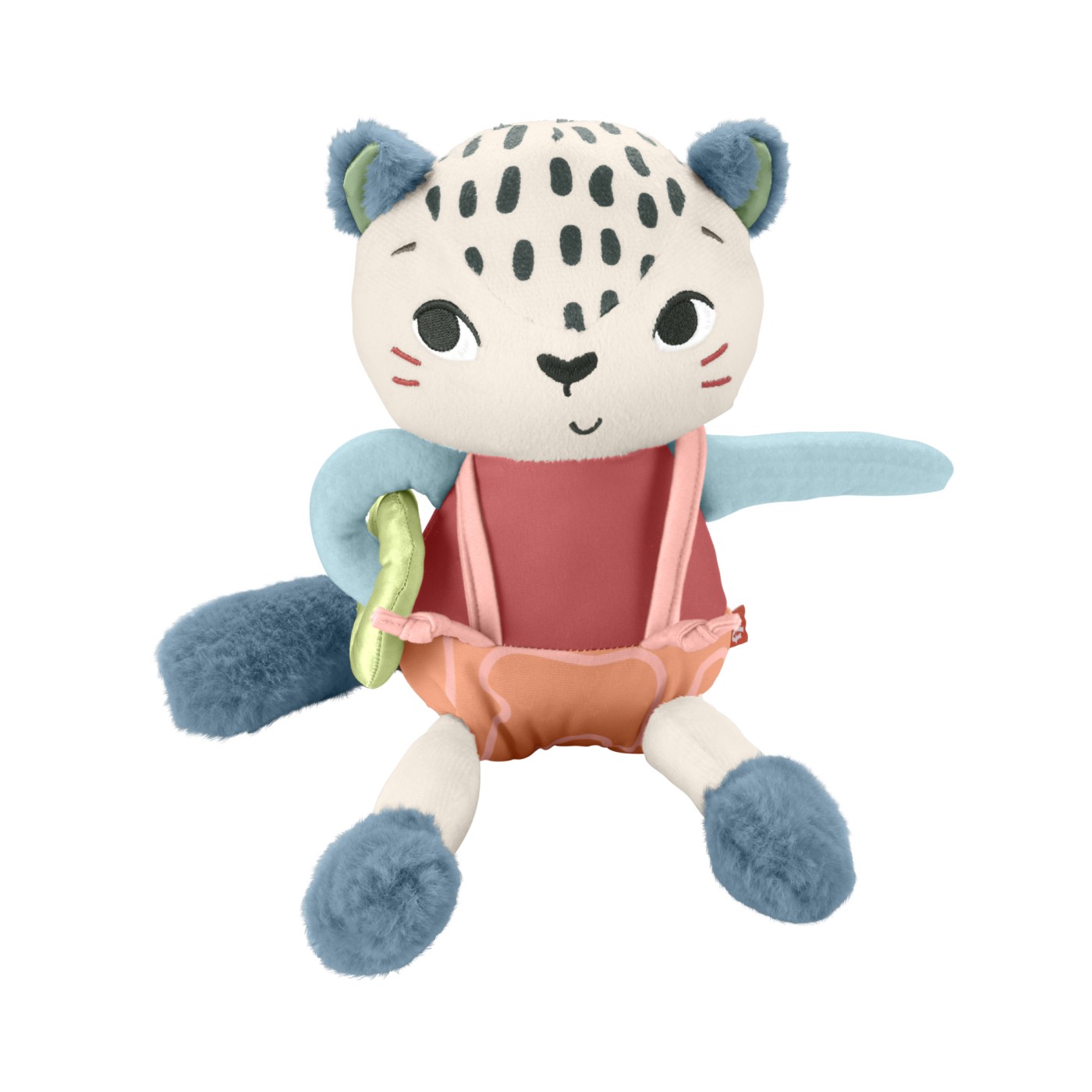 Jucărie de pluș leopard de zăpadă Fisher-Price pentru bebeluși 3 luni+