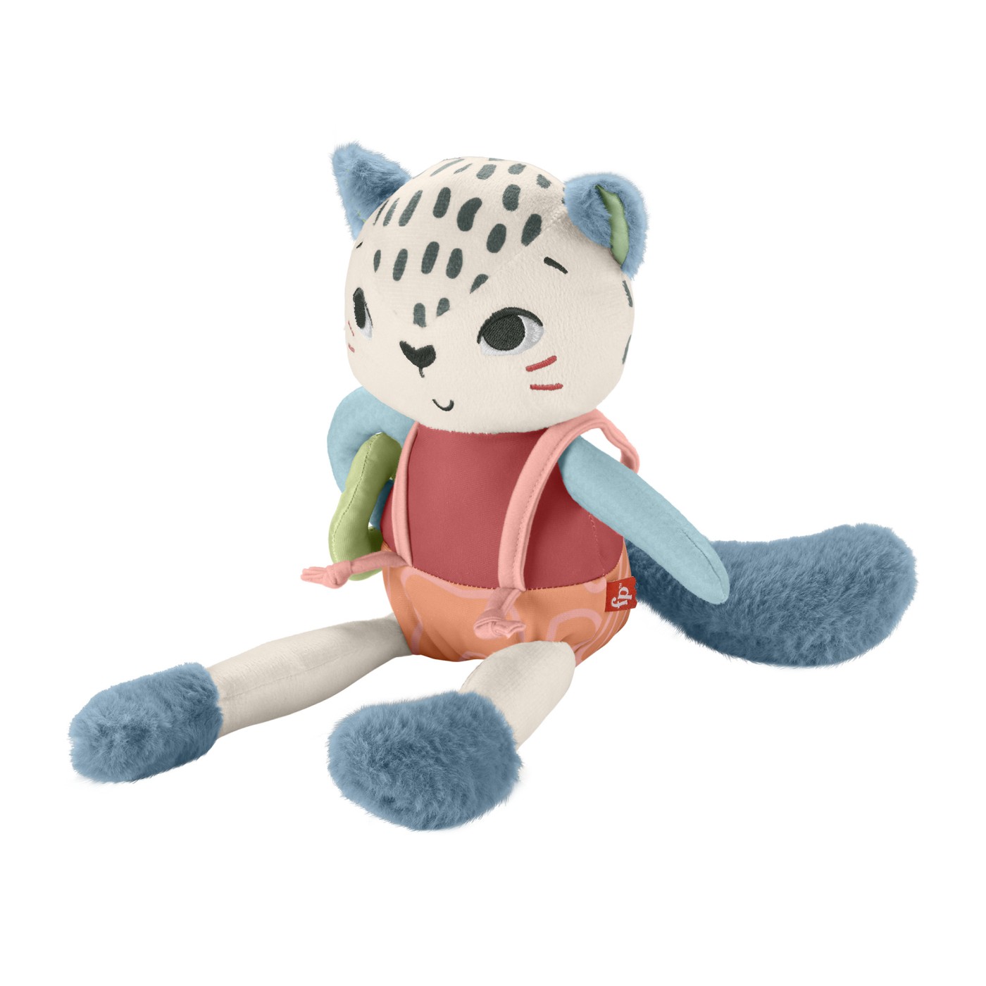 Jucărie de pluș leopard de zăpadă Fisher-Price pentru bebeluși 3 luni+