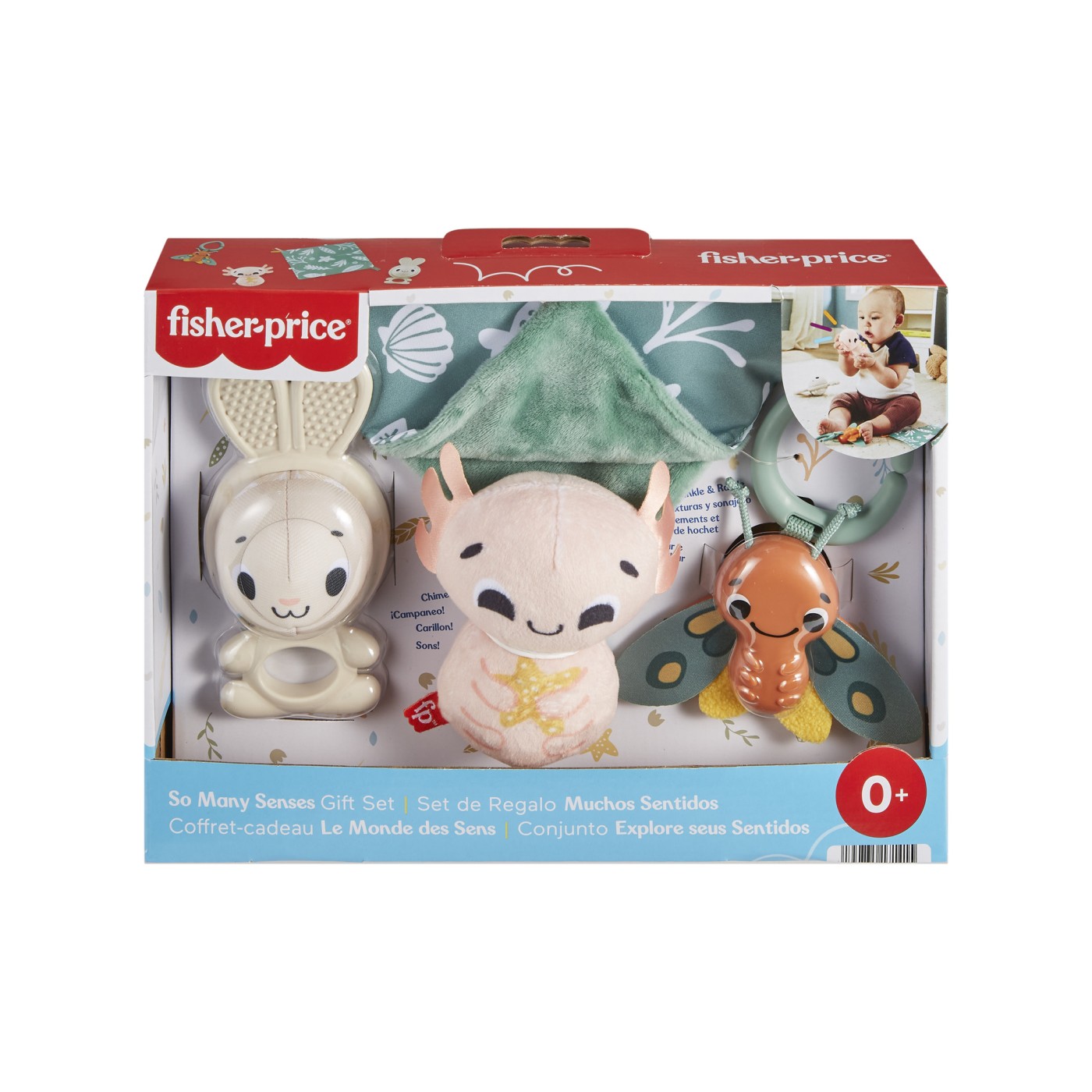 Set 4 jucarii senzoriale pentru bebelusi 0+ Fisher-Price
