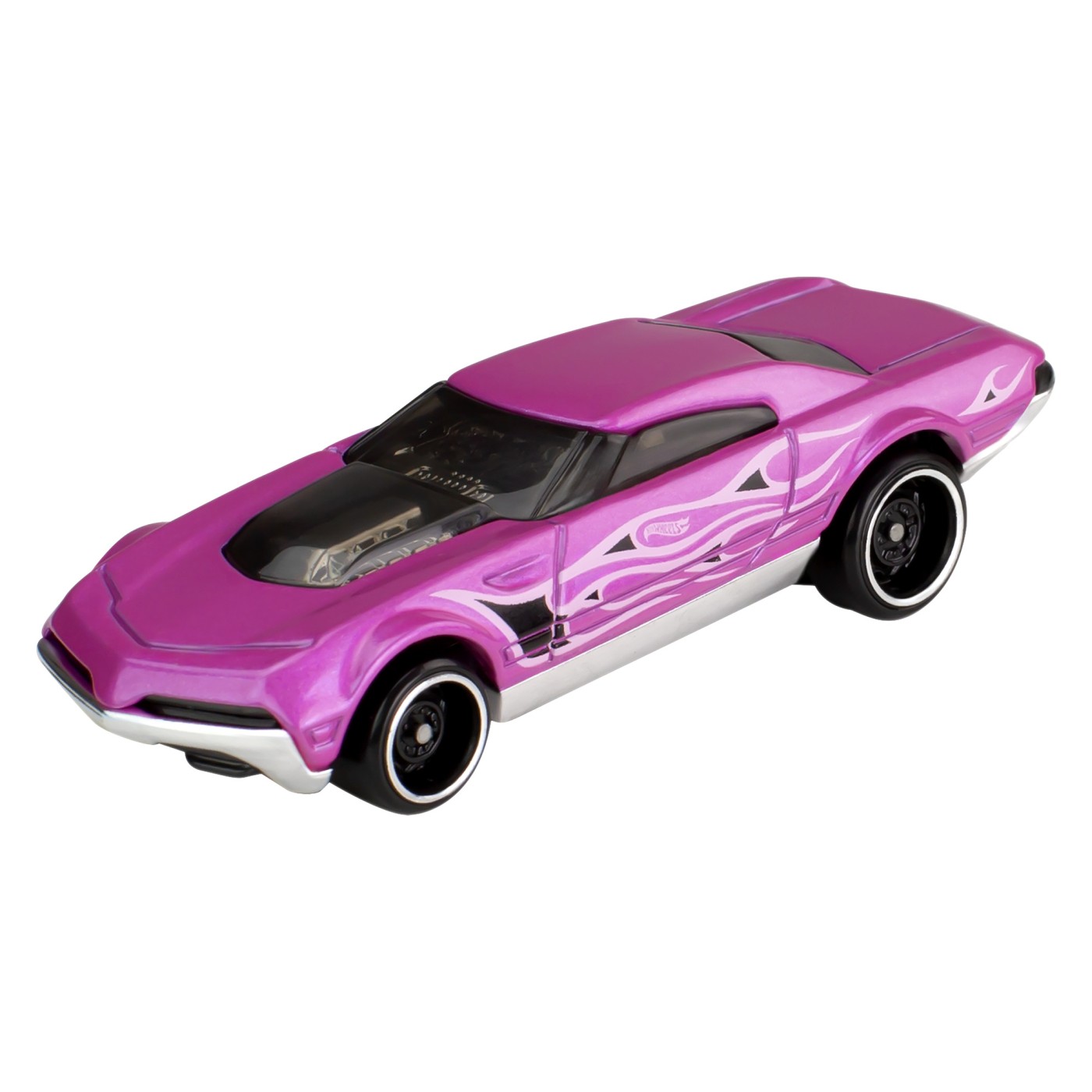 Set 5 masinute Hot Wheels HW Flames, modele multicolore pentru copii