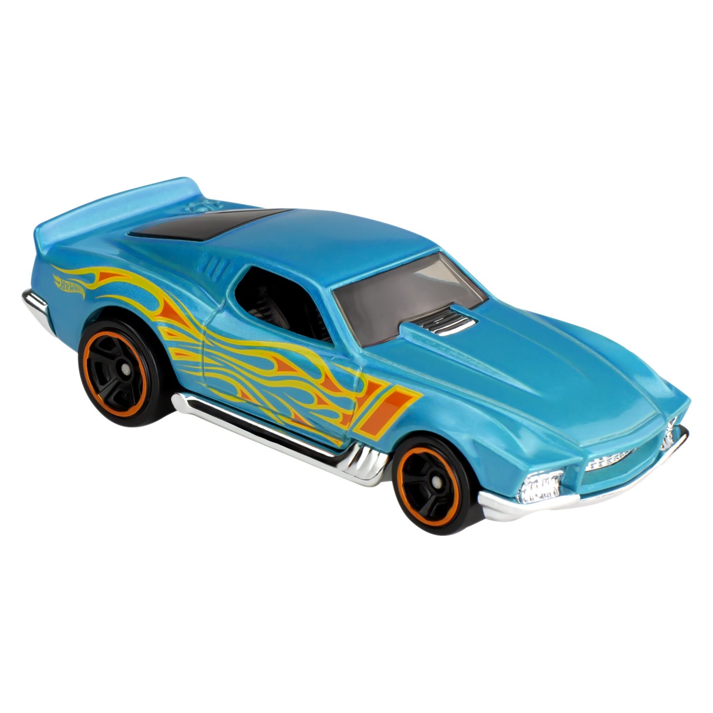 Set 5 masinute Hot Wheels HW Flames, modele multicolore pentru copii