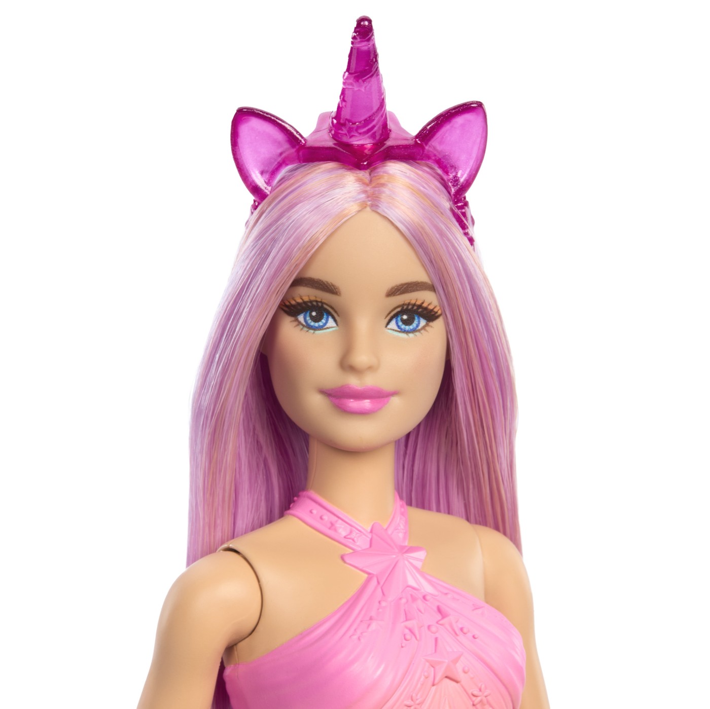 Păpușă Barbie unicorn cu accesorii magice și ținută pastelată
