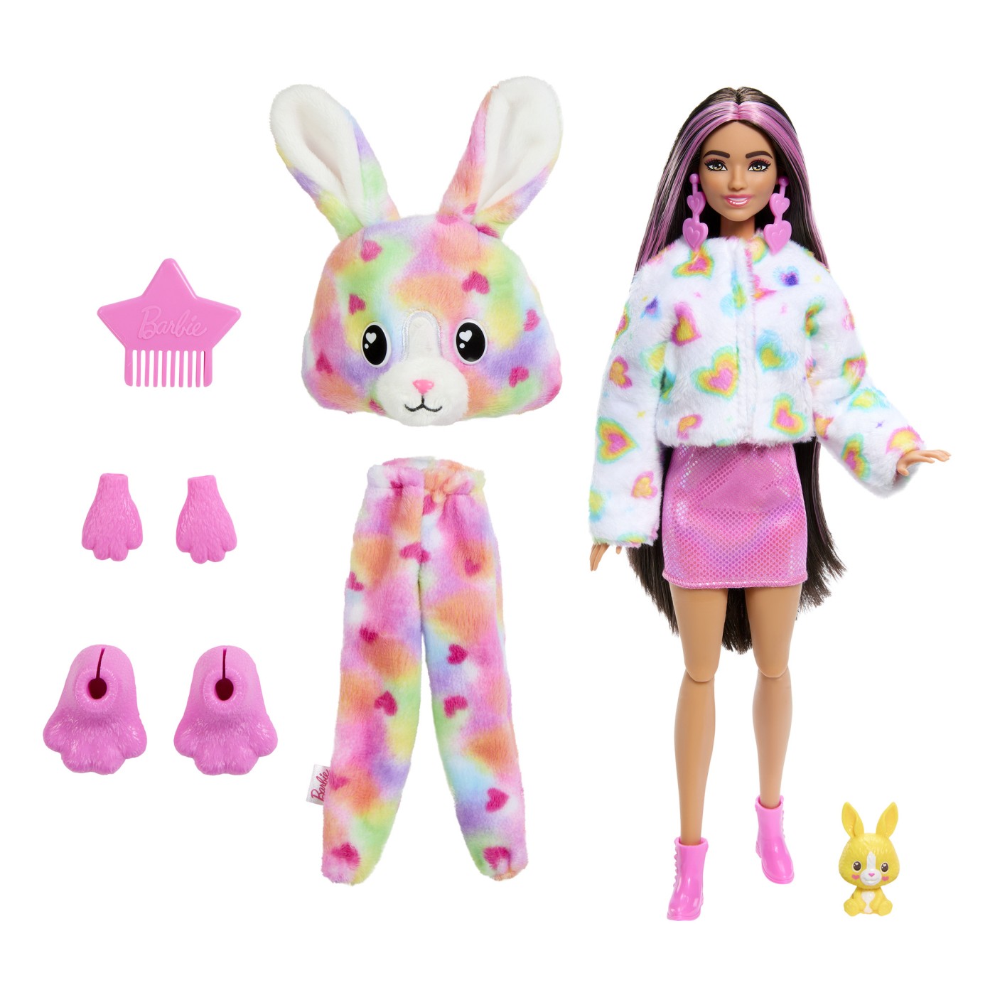 Păpușa Barbie Cutie Reveal Iepuraș cu 10 surprize și accesorii