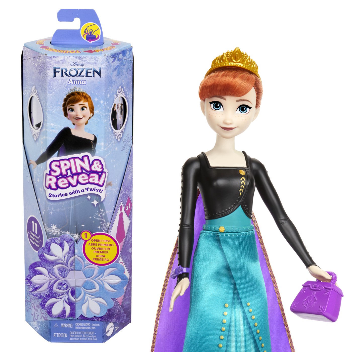 Papusa Anna Disney Frozen Spin & Reveal cu accesorii surpriza