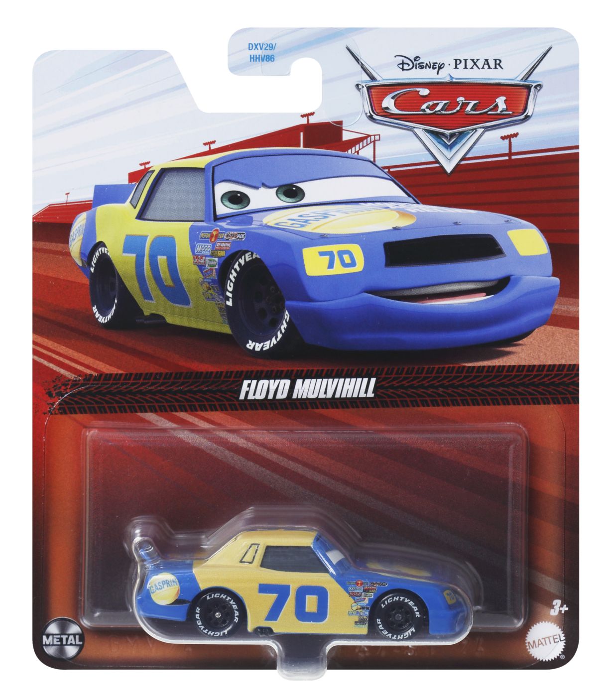 Masinuta metalica Cars 3 Floyd Mulvihill, scara 1:55, Mattel