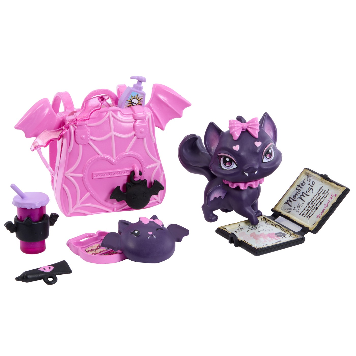 Papusa Monster High Draculaura cu animalutul Count Fabulous si accesorii