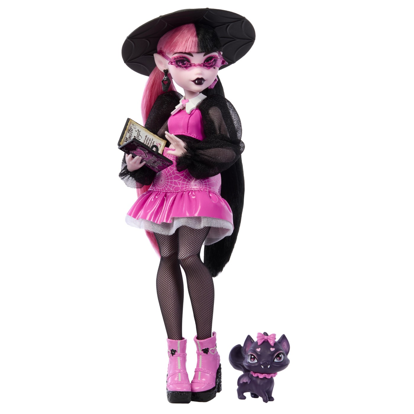 Papusa Monster High Draculaura cu animalutul Count Fabulous si accesorii