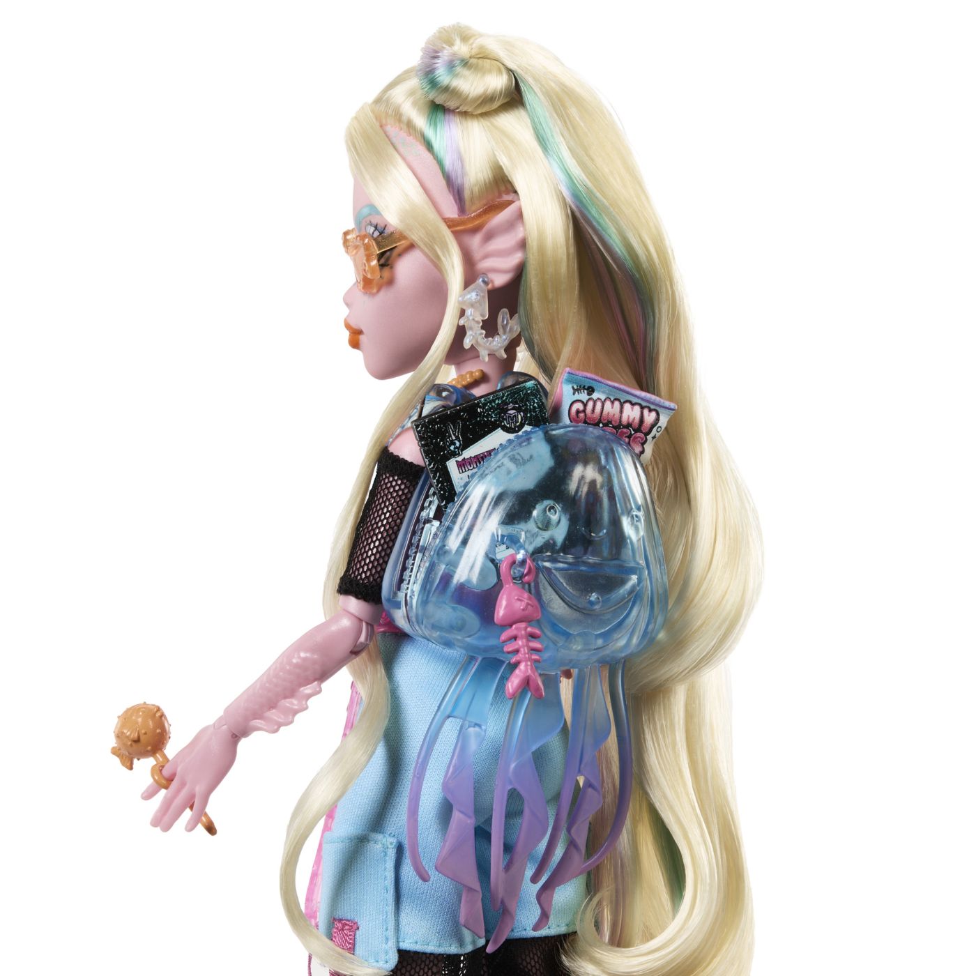 Papusa Monster High Lagoona Blue cu pestisorul Neptuna si accesorii