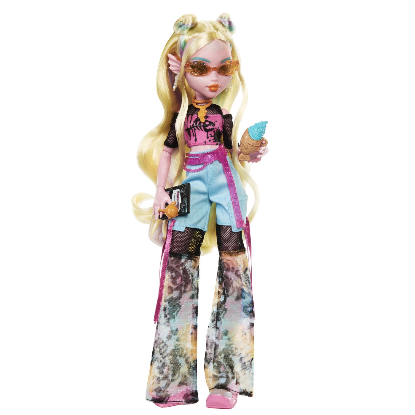 Papusa Monster High Lagoona Blue cu pestisorul Neptuna si accesorii