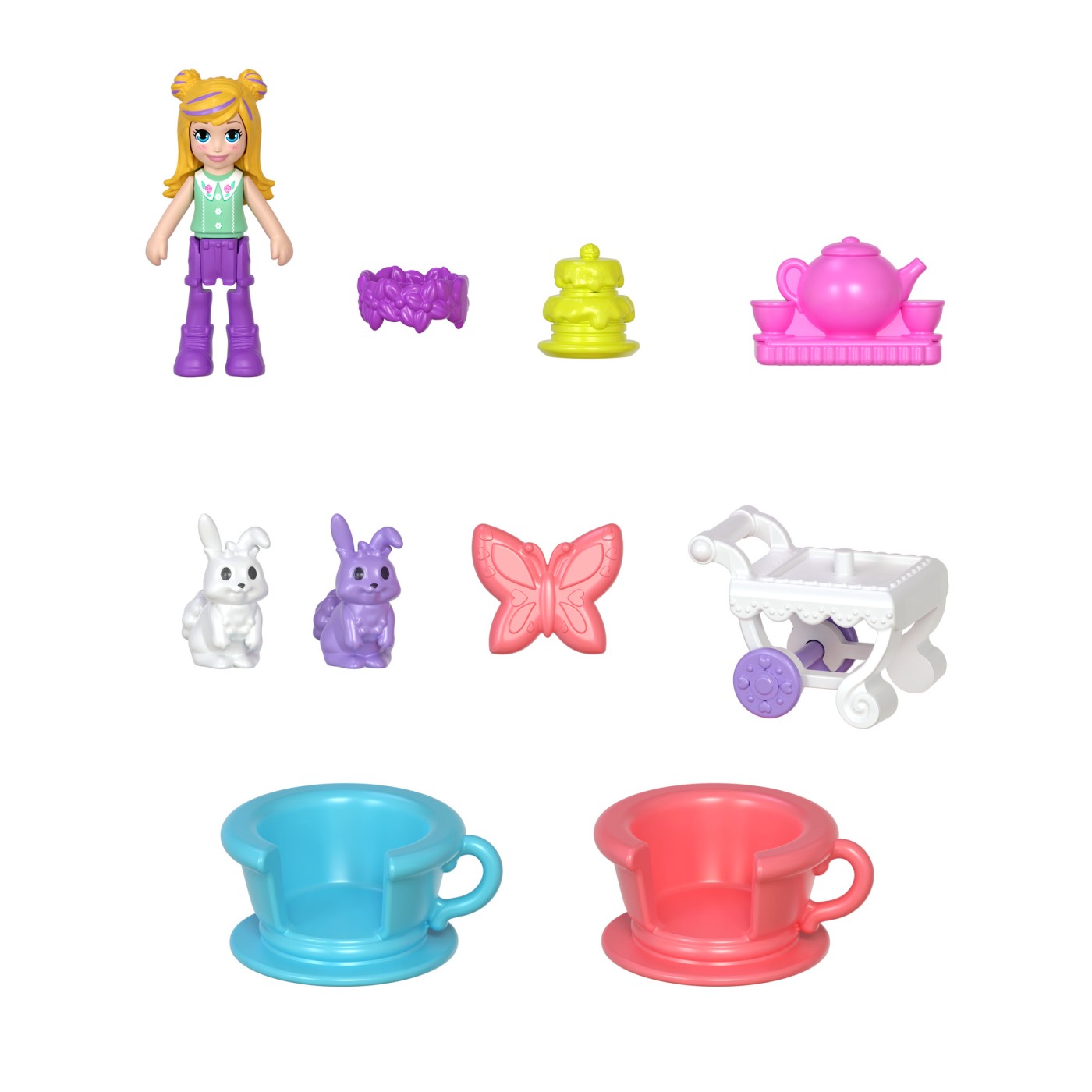 Polly Pocket gentuță animaluț iepuraș la petrecere cu accesorii
