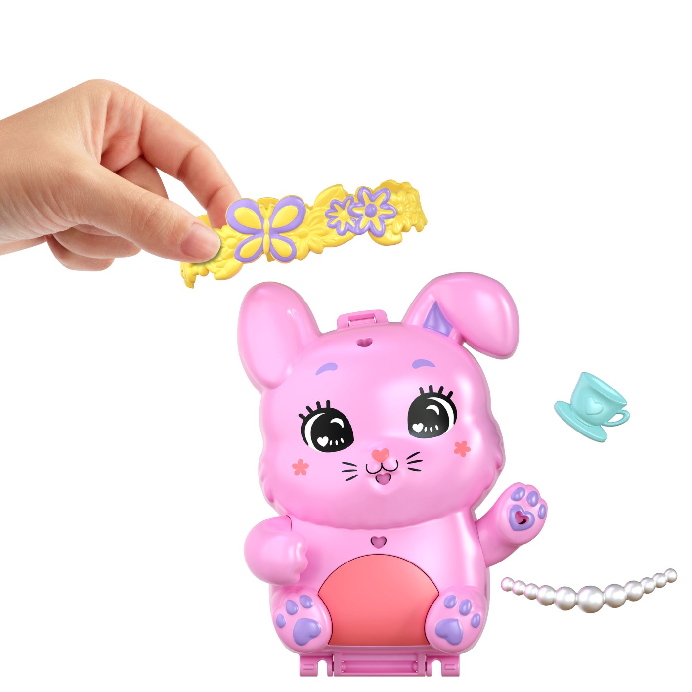 Polly Pocket gentuță animaluț iepuraș la petrecere cu accesorii