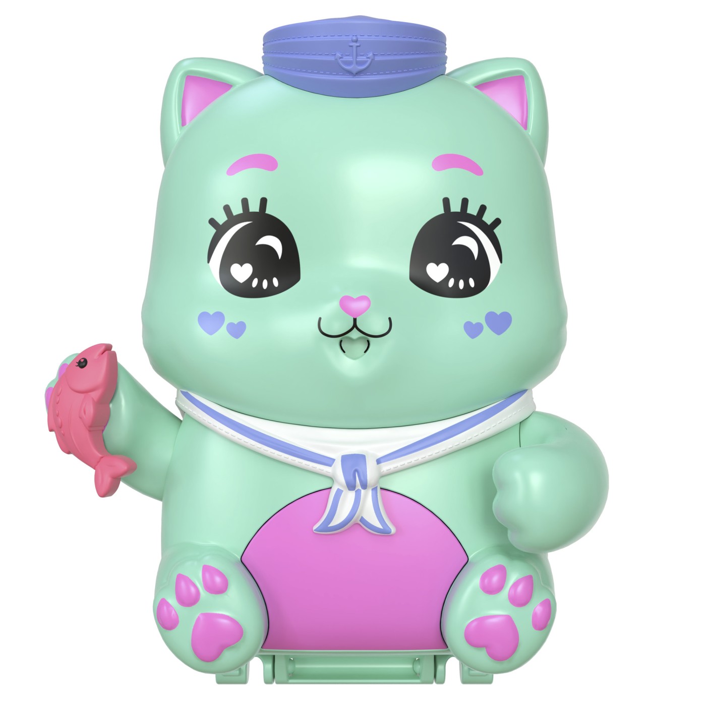 Polly Pocket gentuță pisicuță marinar cu accesorii, set de joacă portabil