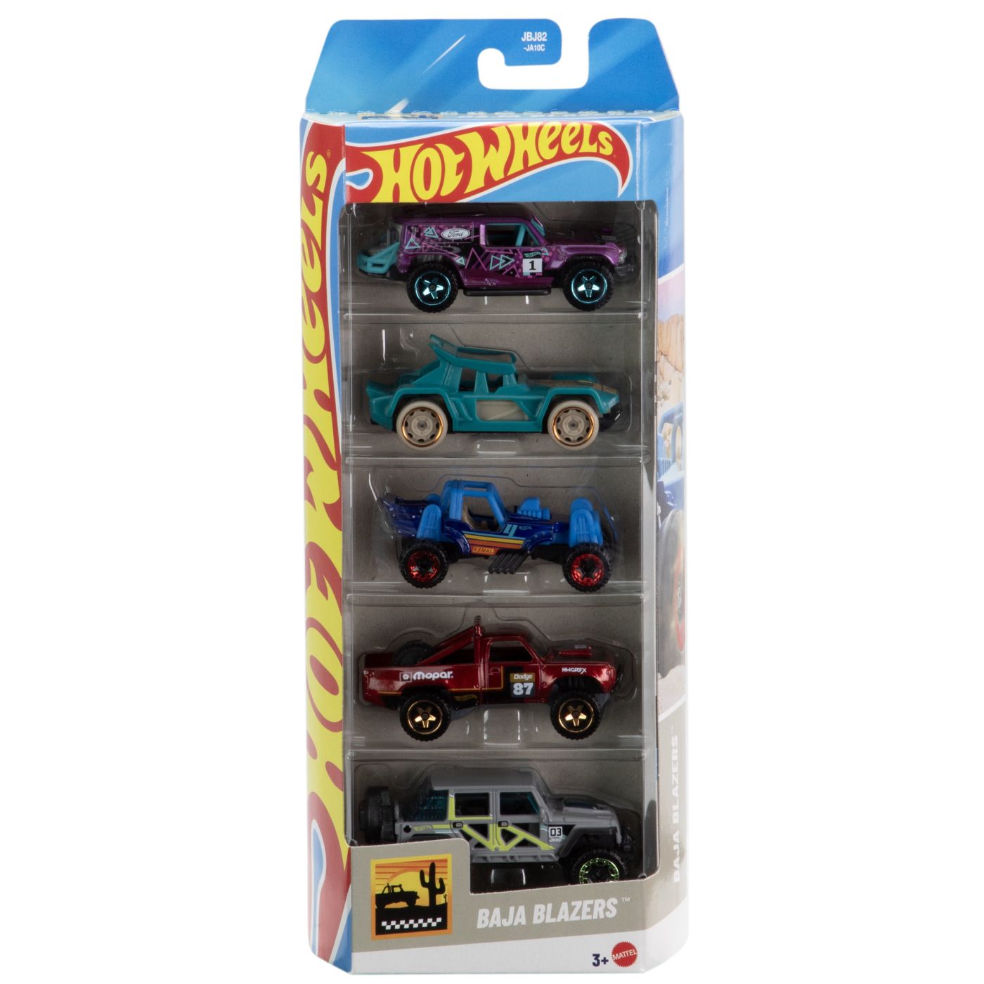 Set 5 masinute Hot Wheels Baja Blazers off-road, multicolor, 3+ ani