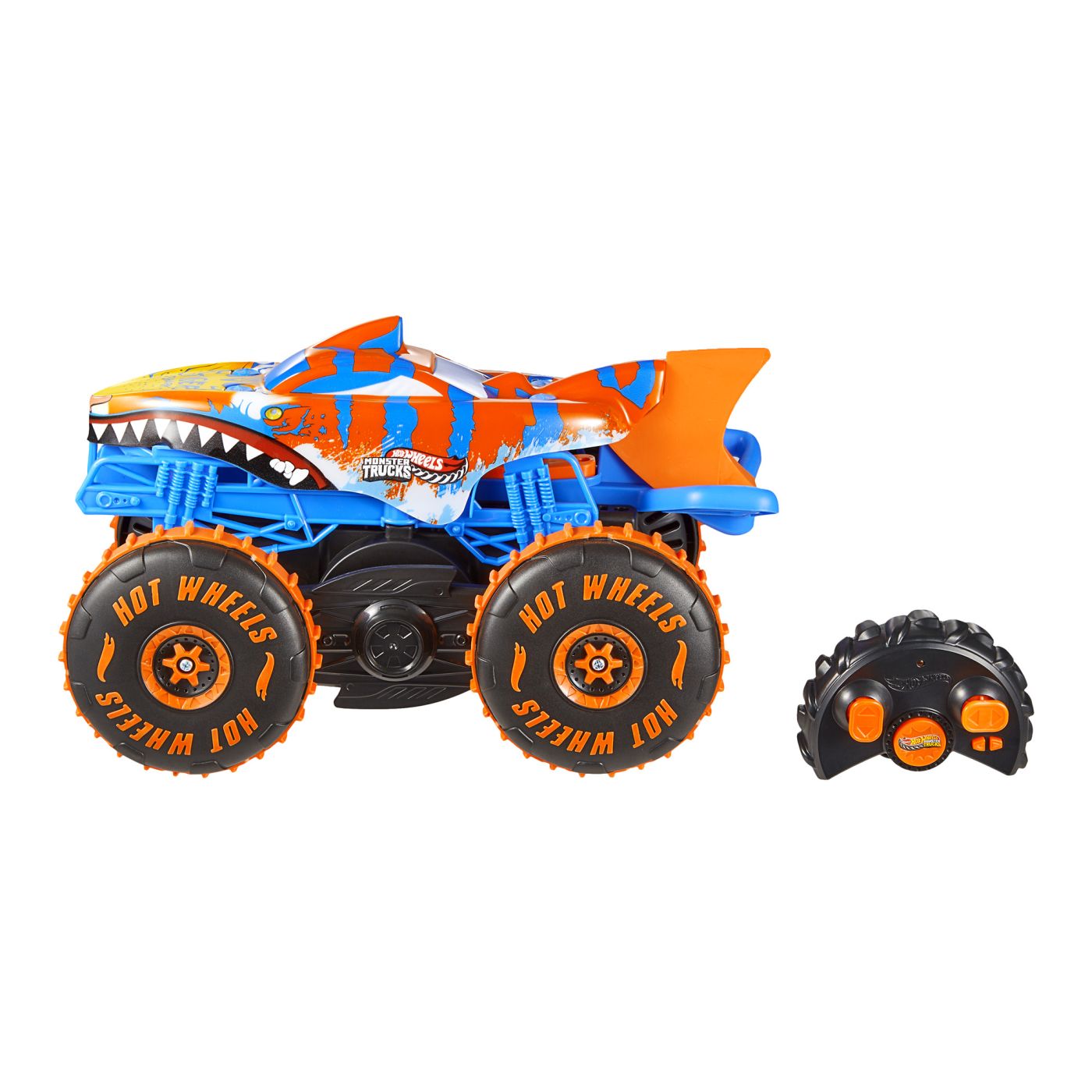 Masina cu telecomanda Hot Wheels Monster Trucks Tiger Shark Climber
