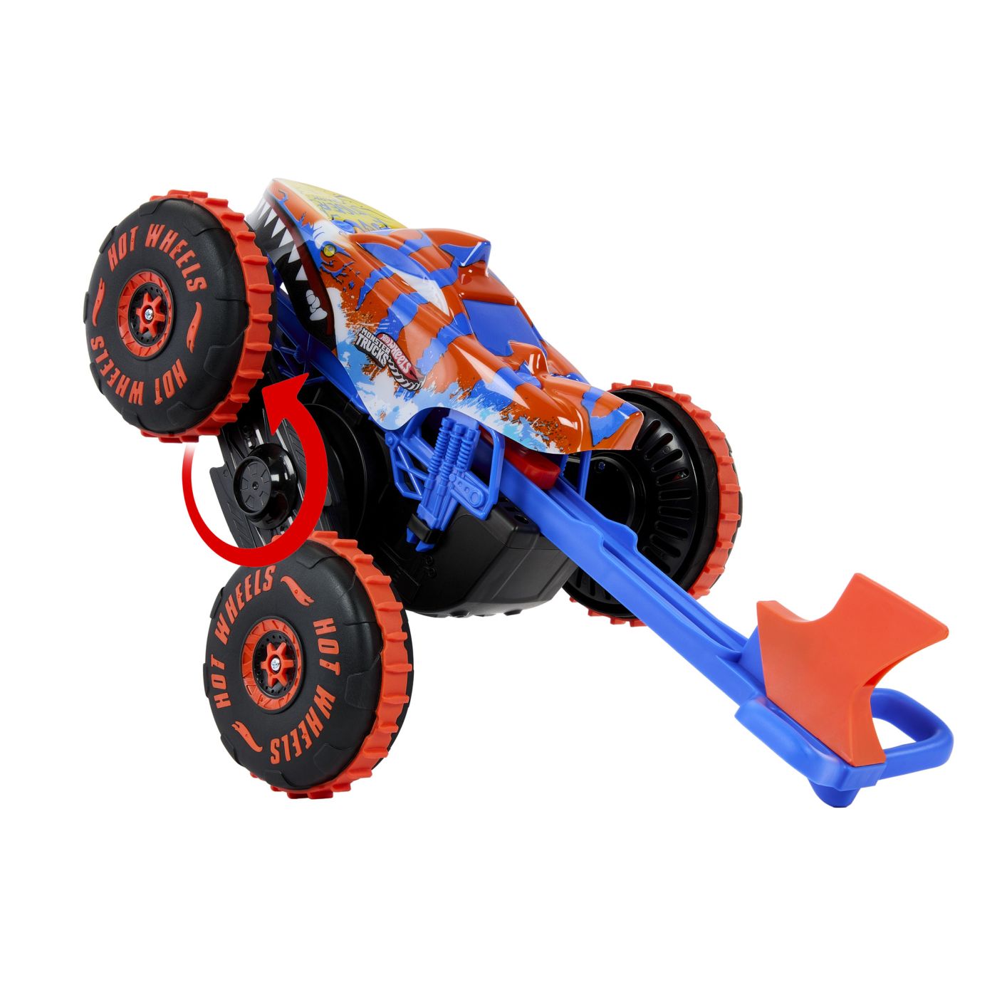 Masina cu telecomanda Hot Wheels Monster Trucks Tiger Shark Climber