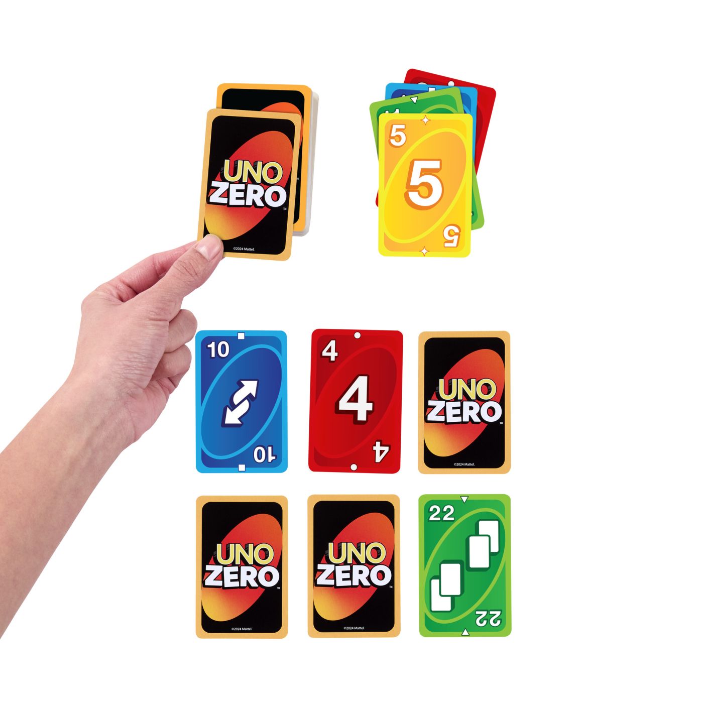 Joc de cărți UNO Zero Mattel, strategie distractivă pentru familie, 7+ ani